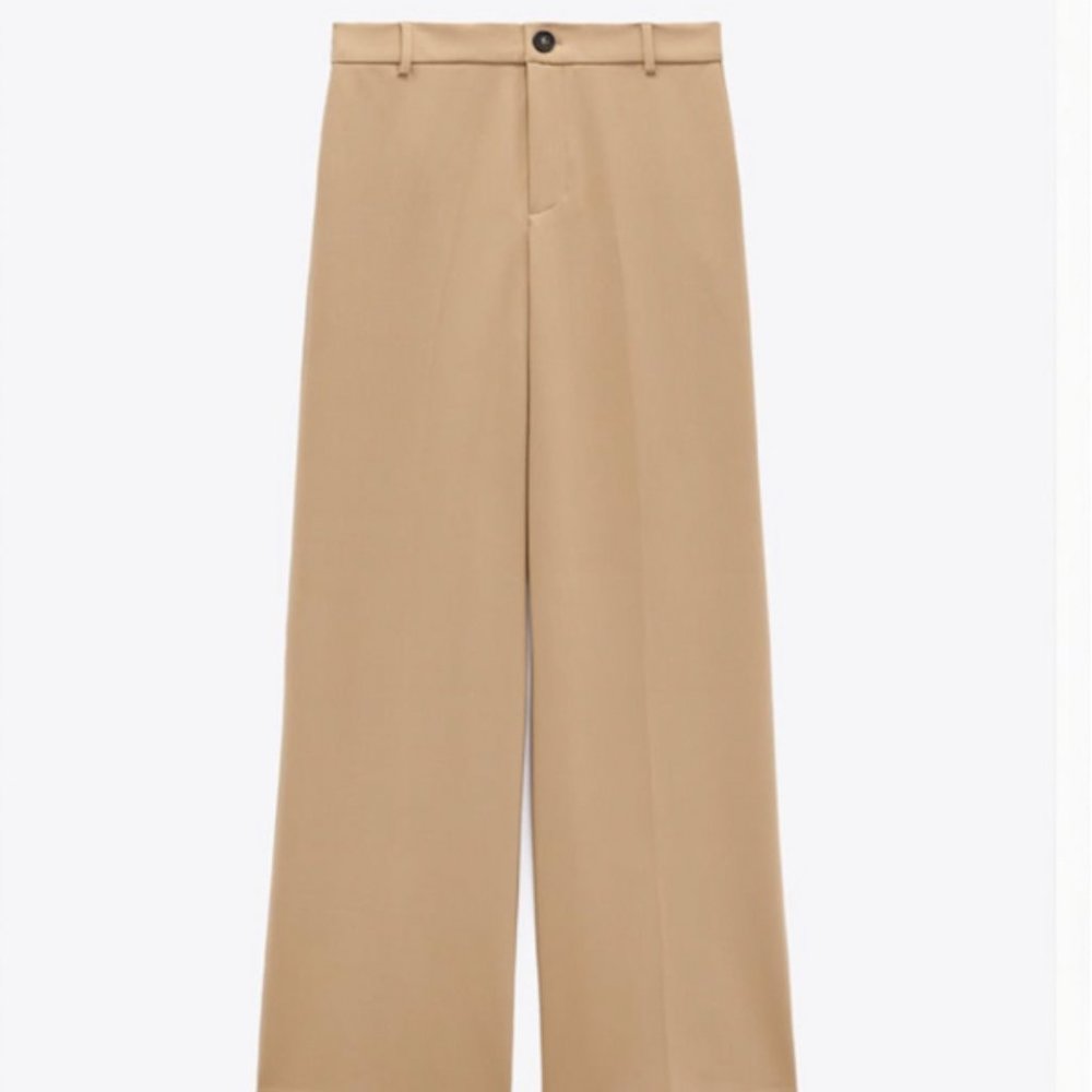 Zara Full Length Pants - Mid Camel